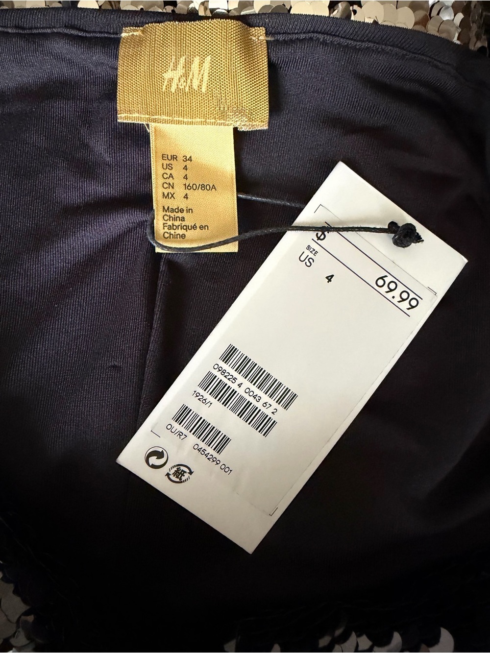 H&M Sequined Ombre Slip Dress in Silver, Purple, & Gold - Picture 6 of 6